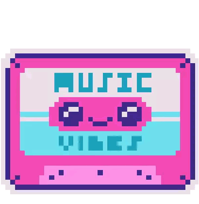 Music Cassette Sticker