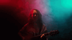 Music Guitarist Colored Smoke