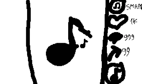 Music Note And Phone Screen Drawing Sticker