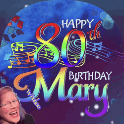 Musical Greeting Card Happy Birthday Mary  GIF