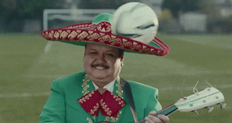 Musician From Mexico Spinning Soccer Ball In Sombrero GIF