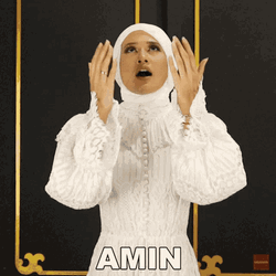 Muslim Woman Saying Amen