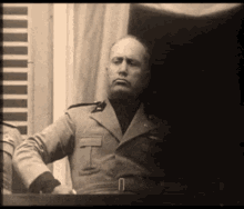 Mussolini Emotional While Delivering Speech