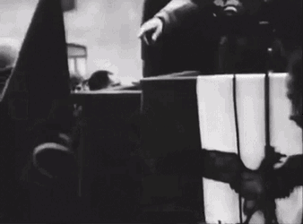 Mussolini Flag Kiss GIF