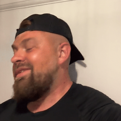 Mustache Man In Pink Shirt Funny Face GIF