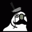 Mustache Party Parrot Wiggling Its Head GIF