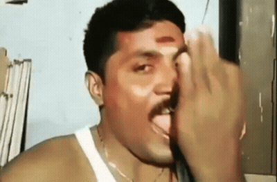 Mustached Man Funny Face Open Mouth GIF
