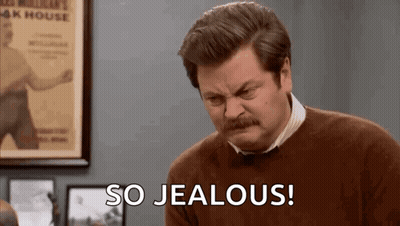 Mustached Man Funny Face So Jealous GIF