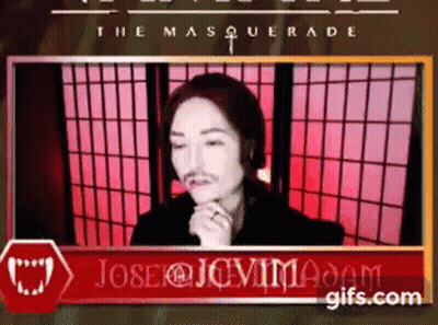 Mustached Man In Front Of Red Screen With Jose GIF