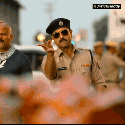 Mustached Man In Sunglasses And Beret With Wick Reddy GIF