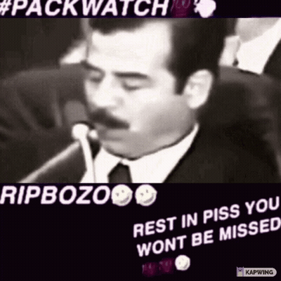 Mustached Man Rip Bozo Rest In Piss GIF
