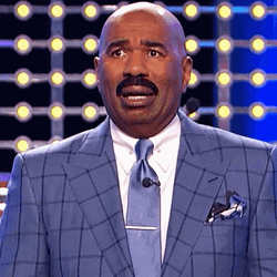 Mustached Steve Harvey Family Feud GIF