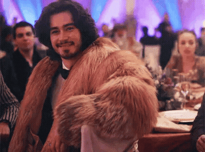 Mustachioed Man In Hawaiian Shirt With Another Man GIF