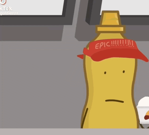 Mustard Bottle Wearing Epic Hat GIF