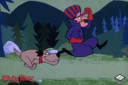 Muttley Running After Boss Dick GIF