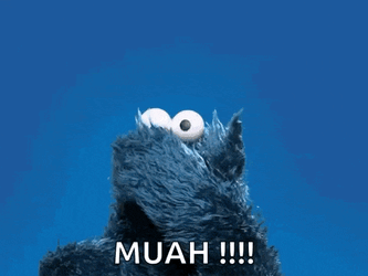 Mwuah Cookie Monster GIF