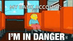 My Bank Account Ralph Wiggum Im In Danger GIF