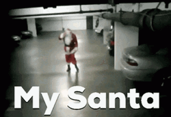 My Drunk Santa Walking In Parking Lot GIF