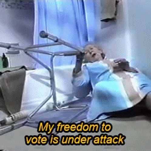 My Freedom To Vote Is Under Attack Were Sending Help Your Way Mrs Fletcher GIF