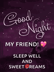 My Friend Good Night Praying For Blessings GIF