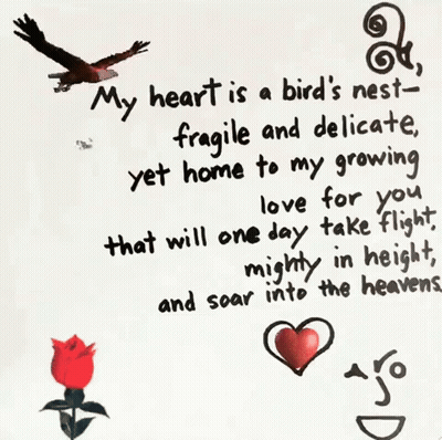 My Heart Is A Bird's Nest Fragile And Delicate GIF