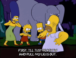 My Leg Frantic Homer Simpson GIF
