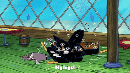 My Leg Fred The Fish Piano Fail GIF