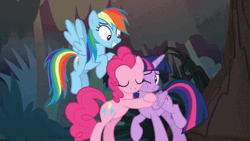 My Little Pony Characters Group Hug GIF