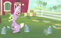 My Little Pony Characters In Bunny Costume Hopping GIF