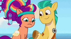 My Little Pony Poke Heart Sunny Hitch GIF