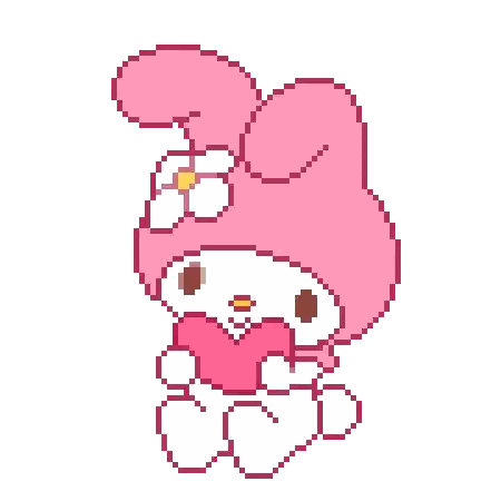 My Melody Holding Heart Sticker