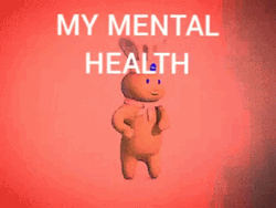 My Mental Health Triggered Rabbit Red GIF