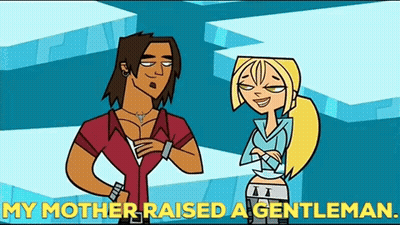 My Mother Raised A Gentleman Man And Woman Standing GIF