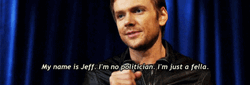 My Name Is Jeff Joel McHale Speech GIF