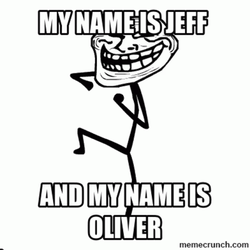 My Name Is Jeff Trollface Stickman Dancing  GIF