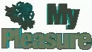 My Pleasure In Teal Text GIF