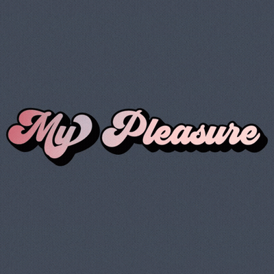 My Pleasure T-Shirt Pink And Black GIF