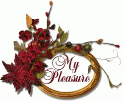 My Pleasure Written Inside A Flower Decorations GIF