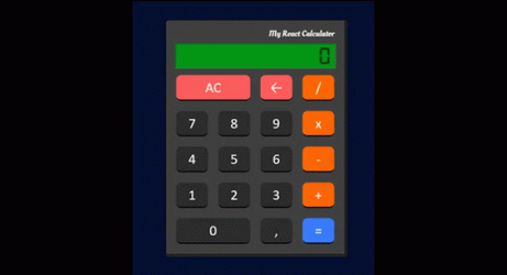 My React Calculator Numbers GIF