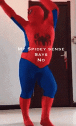 My Spooderman Sense Says No GIF