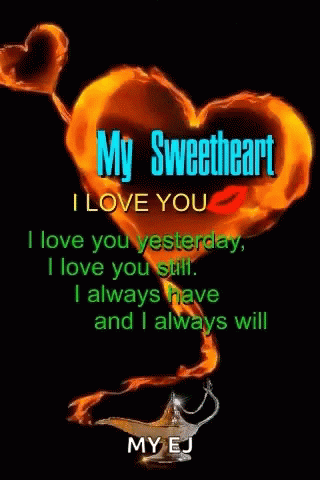 My Sweetheart I Love You Yesterday I Love You Still Poster GIF