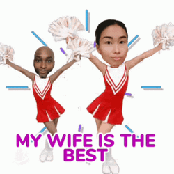 My Wife Is The Best Pom Poms Cheerleader  GIF