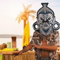Mysterious Mask Man Dancing Aloha GIF