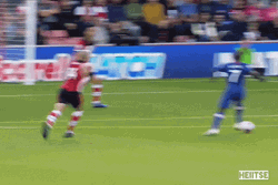 N'Golo Kante Kicks The Ball To Goal GIF