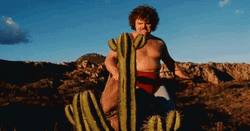 Nacho Libre Cutting Cactus GIF