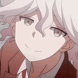 Nagito Happily Smiling While Walking GIF