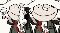 Nagito With Monokuma On Background GIF