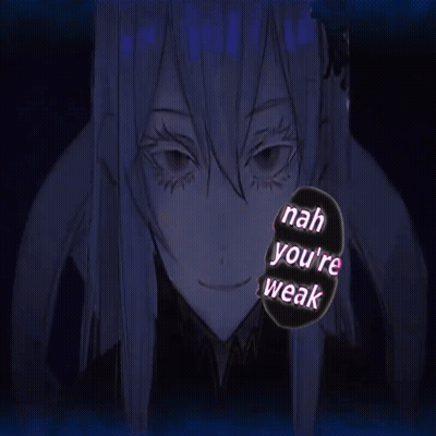 Nah You're Weak On Black Background GIF