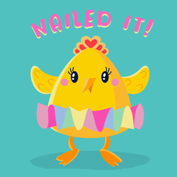 Nailed It Ballerina Chick Cartoon GIF