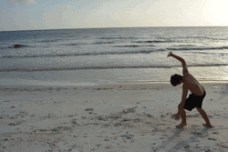 Nailed It Beach Cartwheel Boy GIF
